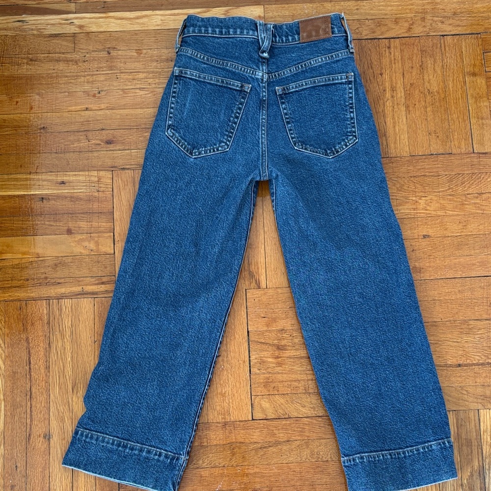 J. Crew Dark Blue Slim Wide Leg Jeans - Picture 2 of 3